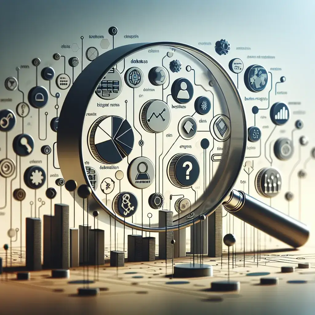 "Image illustrating the process of scraping business registries for entity information, with visual elements like code snippets, data extraction tools, and business registry records, enhancing understanding of data extraction techniques."